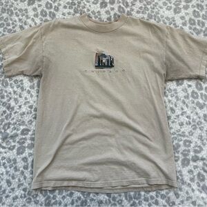 Men's Beige Graphic T-Shirt